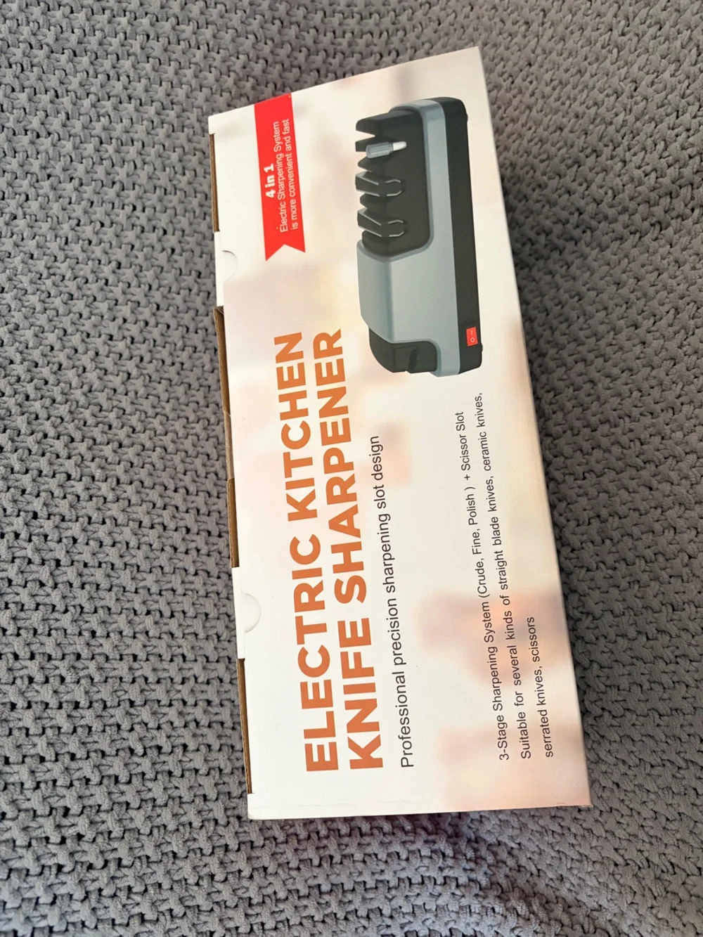 Electric Kitchen Knife Sharpener - Gray